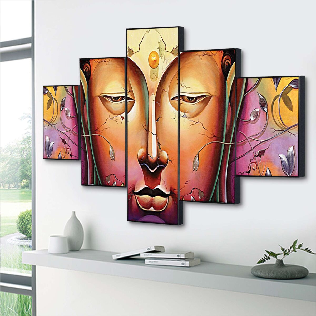 Set Of Five Framed Digital Wall Painting - Image 3