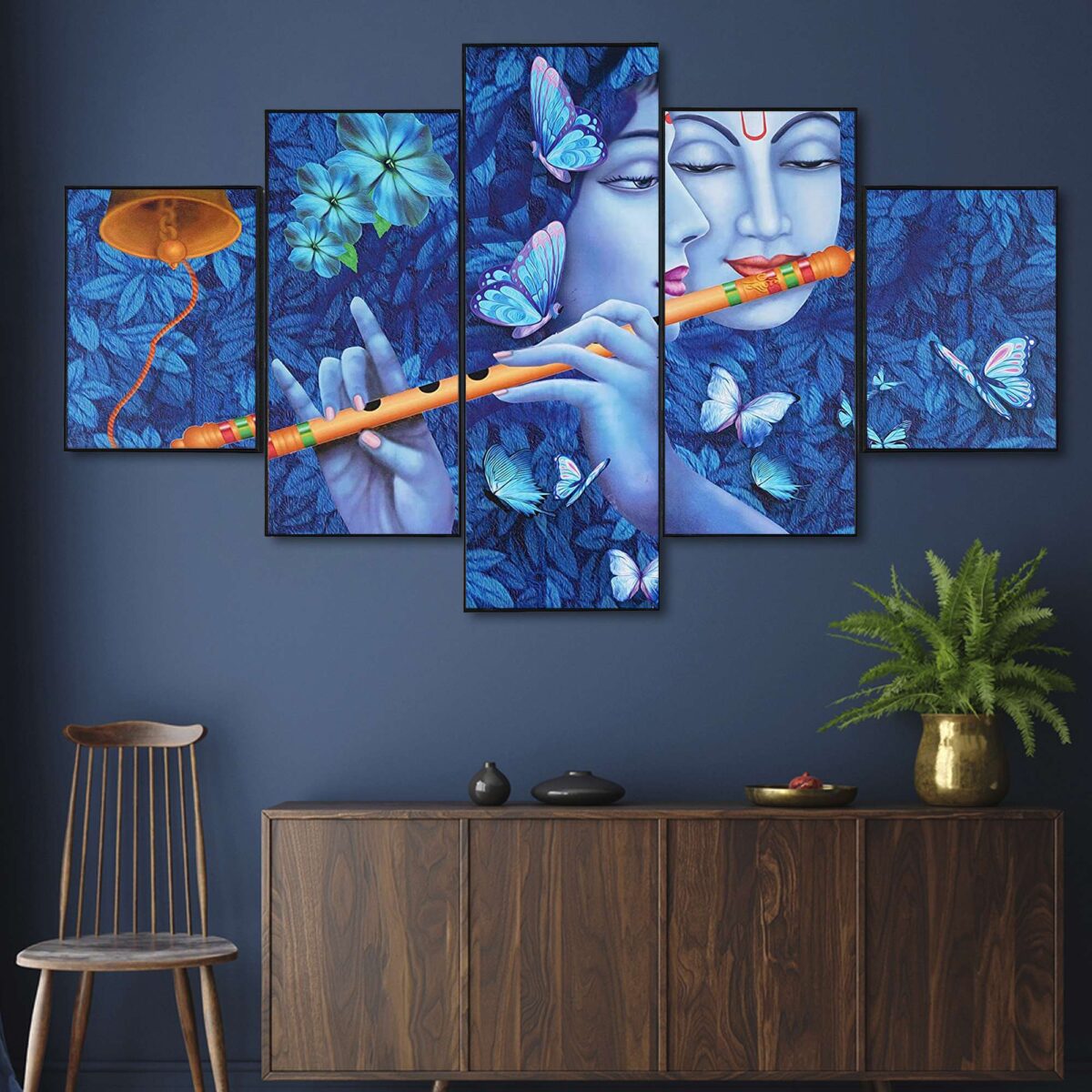 Set Of Five Framed Digital Wall Painting