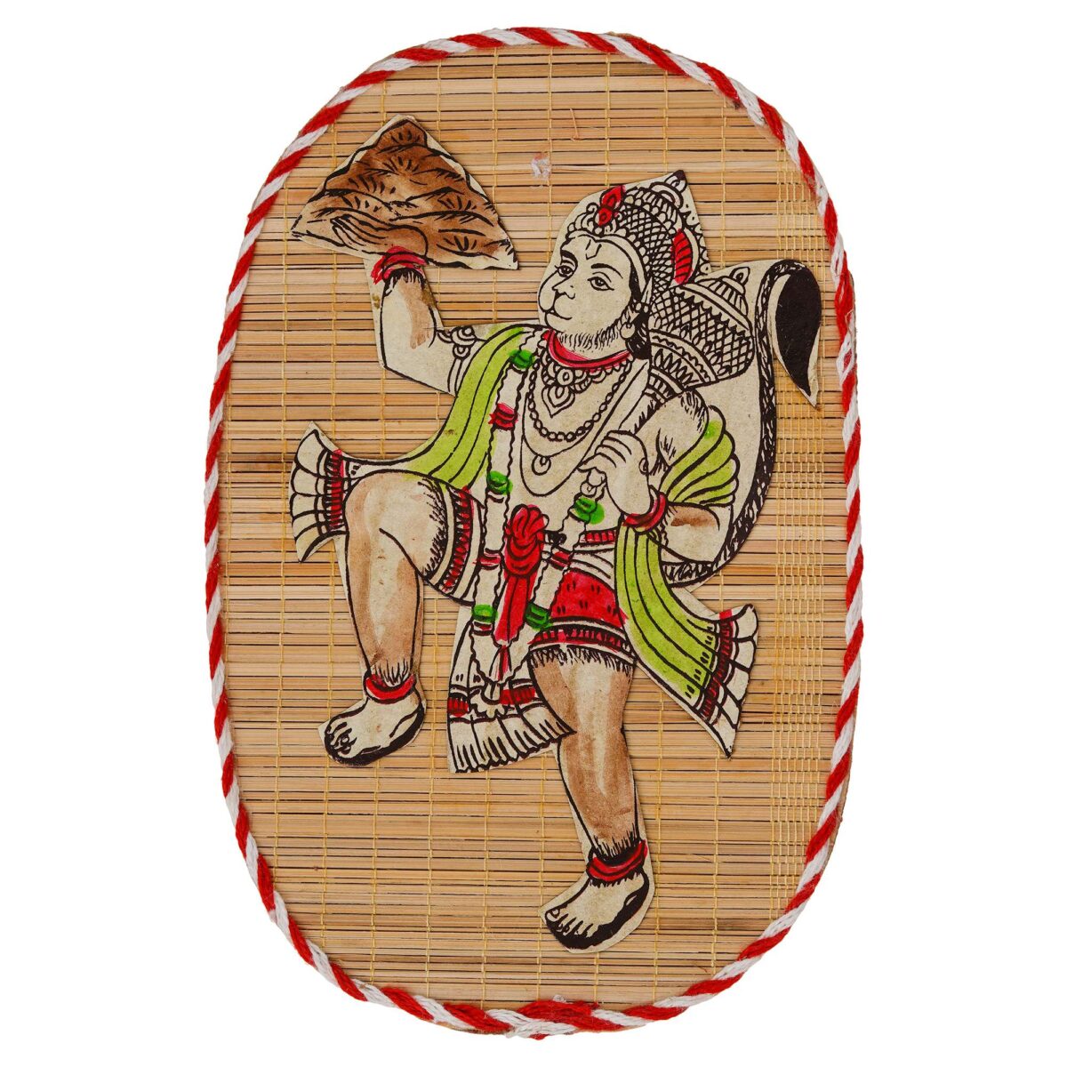 Bamboo Hand Crafted Wall Hangings Of Hanuman Ji For Home Decor | Bamboo Art For Wall Decor - Image 2