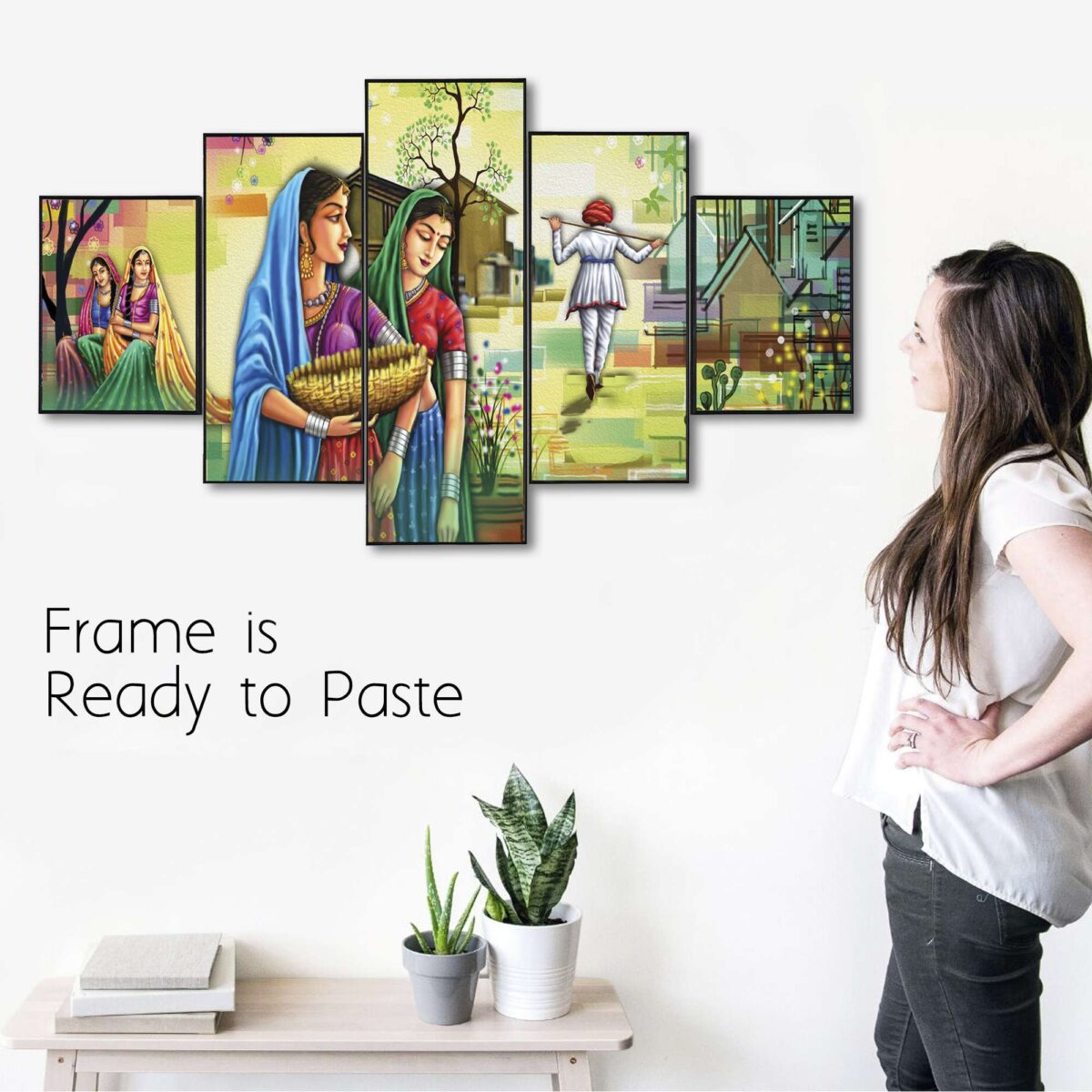 Set Of Five Framed Digital Wall Painting - Image 2