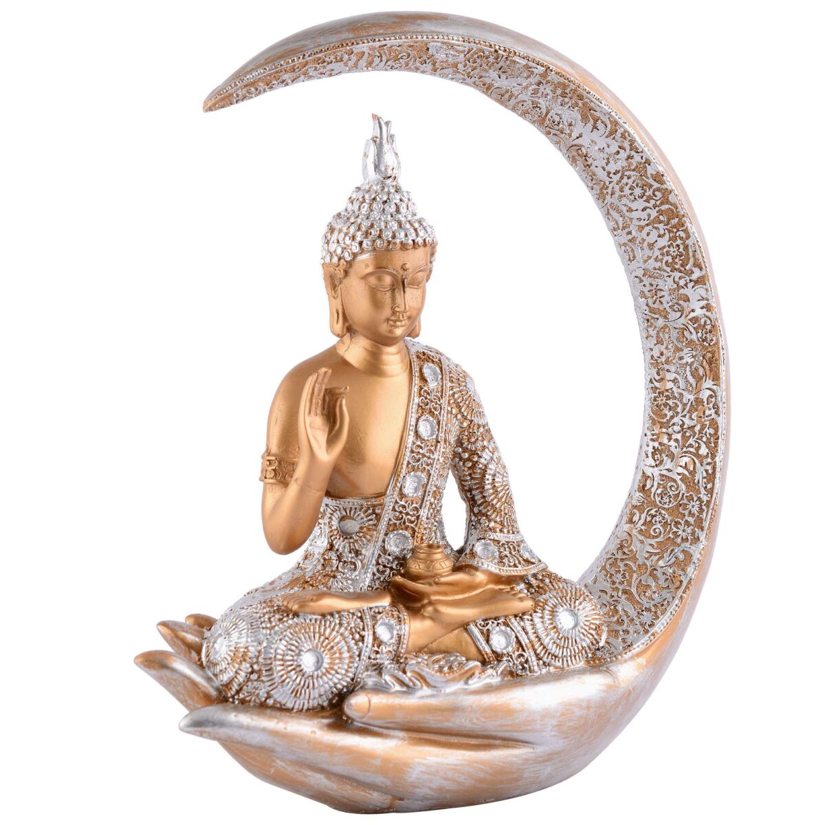 Buddha Idol Statue Showpiece Gift Gifting Item Polystone Home Decor Decoration - Image 2