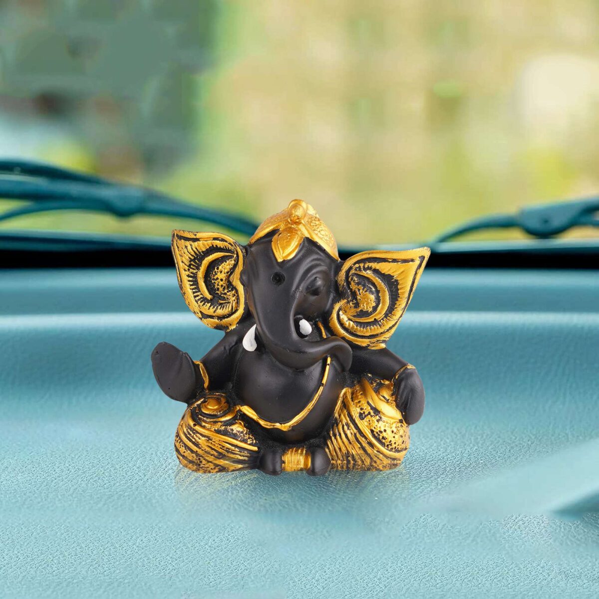 Ganesha Statue  Idol Shriganesh Bhagwan Murti / Home, Office Decor / Car Dashboard / Side Table Brass Ganpati / Lord Vinayaka Statue / God of Luck & Success Sculpture / Gift Items