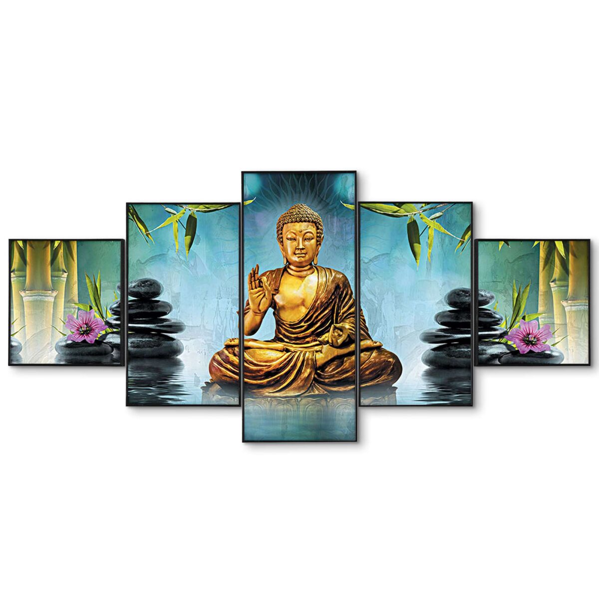 Set Of Five Framed Digital Wall Painting - Image 2