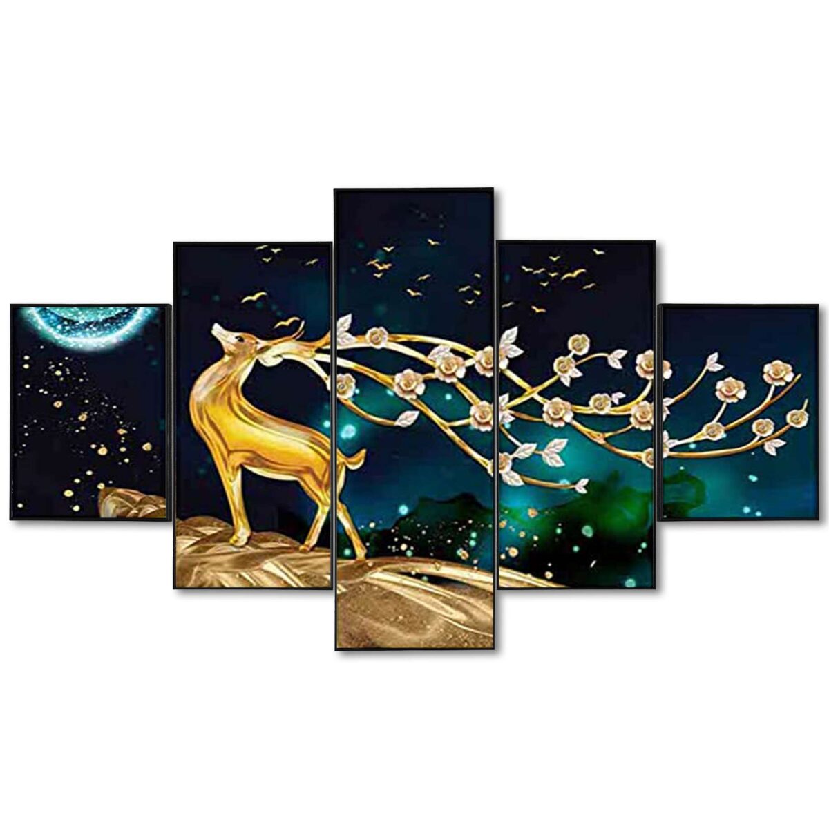 Set Of Five Framed Digital Wall Painting - Image 3