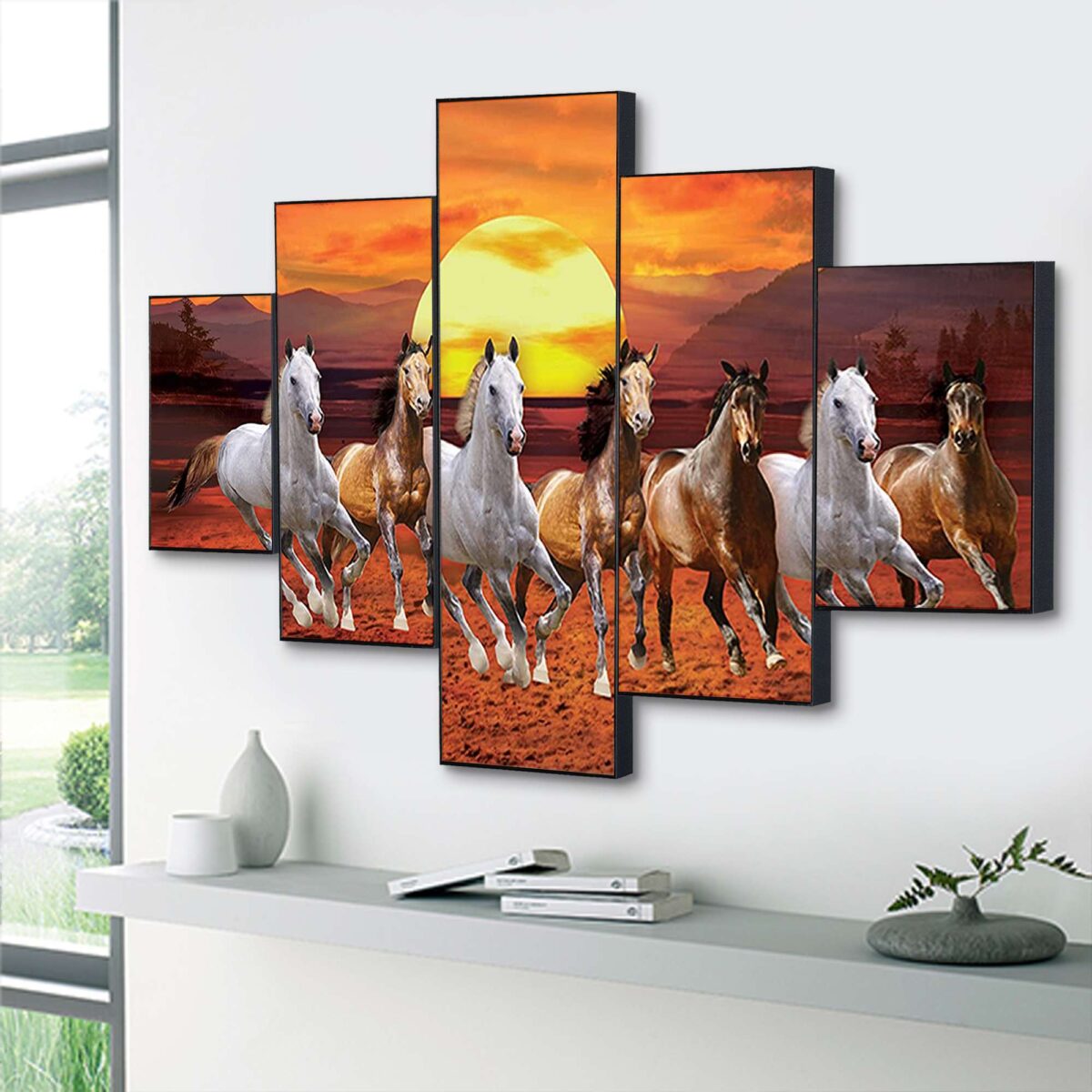 Set Of Five Framed Digital Wall Painting