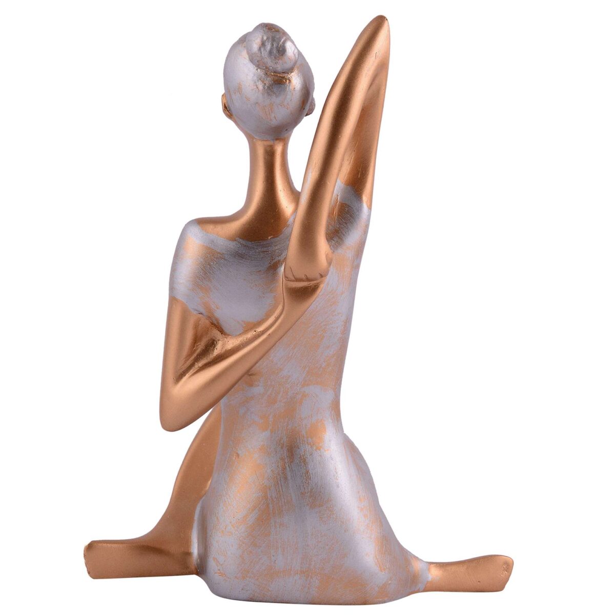 Suitable for home decor Yoga Posture Lady Statue Idol for Home Yoga Statue admirable piece of gift (Golden) - Image 4