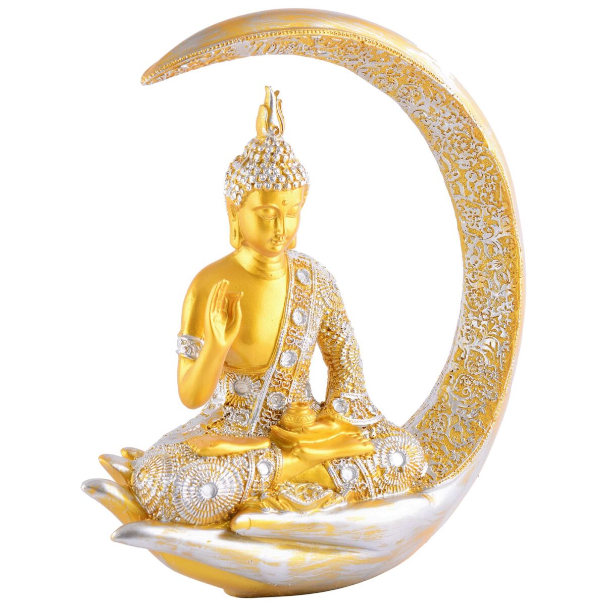 Buddha Idol Statue Showpiece Gift Gifting Item Polystone Home Decor Decoration - Image 3