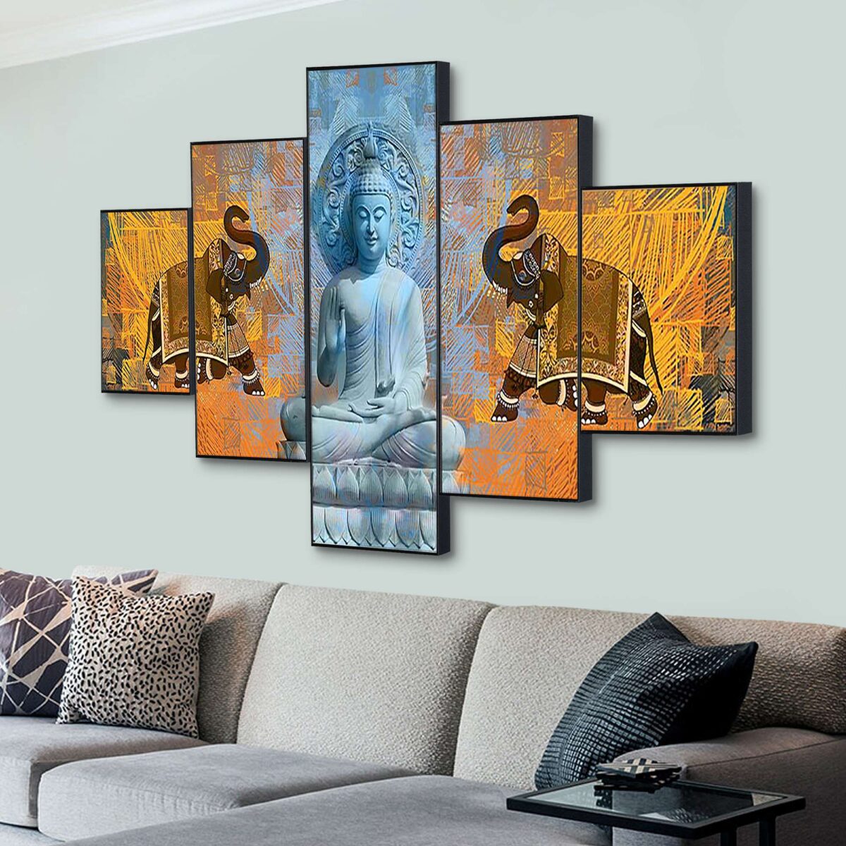 Set Of Five Framed Digital Wall Painting - Image 4