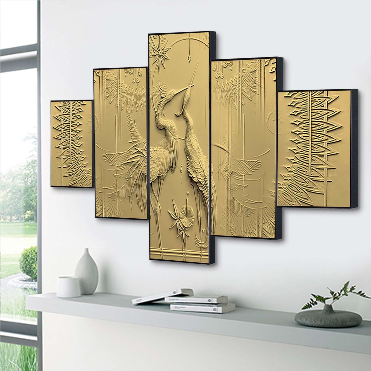 Set Of Five Framed Digital Wall Painting - Image 4