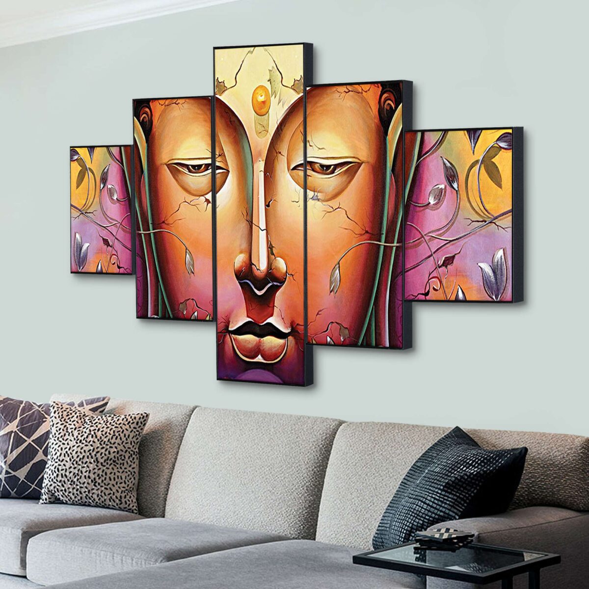 Set Of Five Framed Digital Wall Painting - Image 4