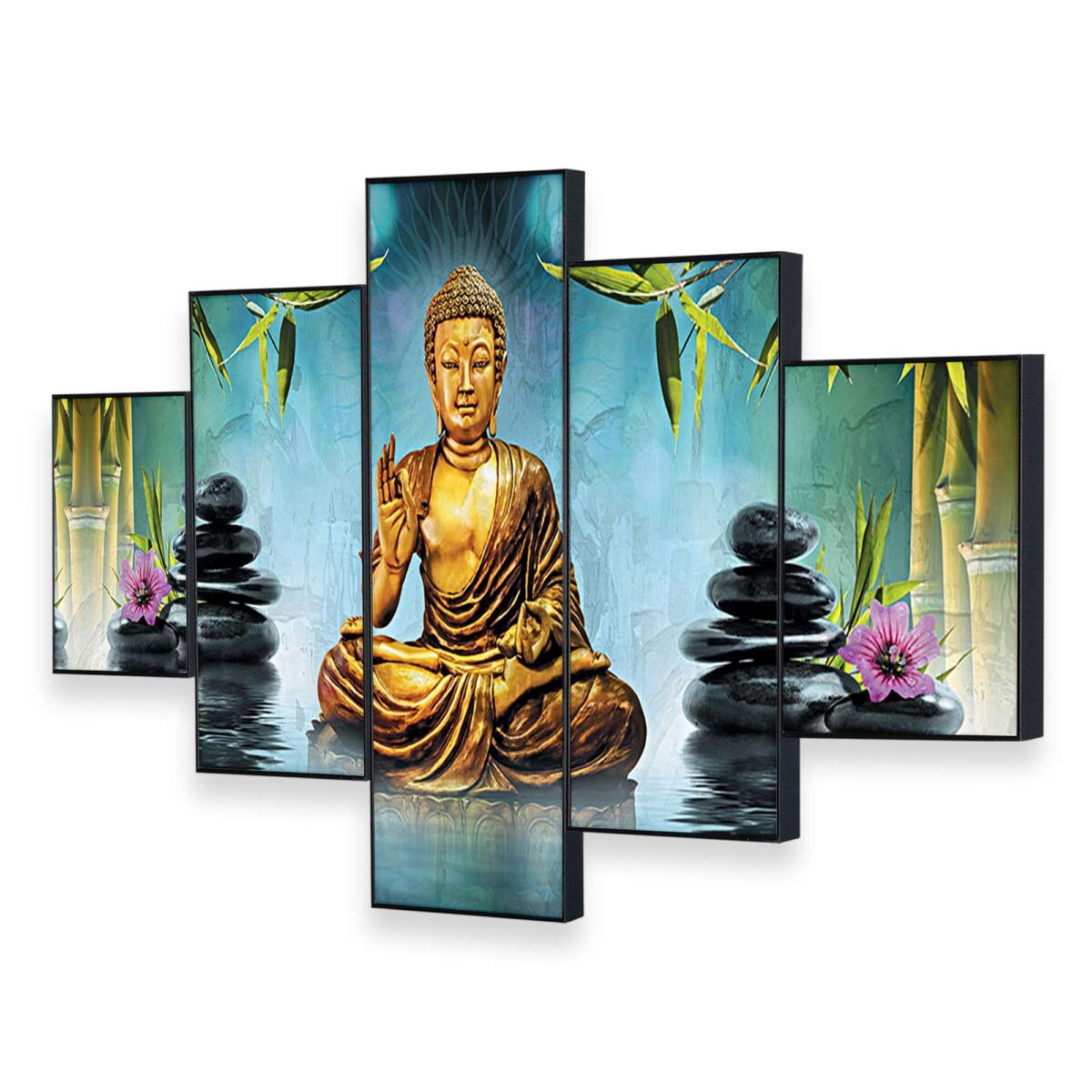 Set Of Five Framed Digital Wall Painting - Image 3