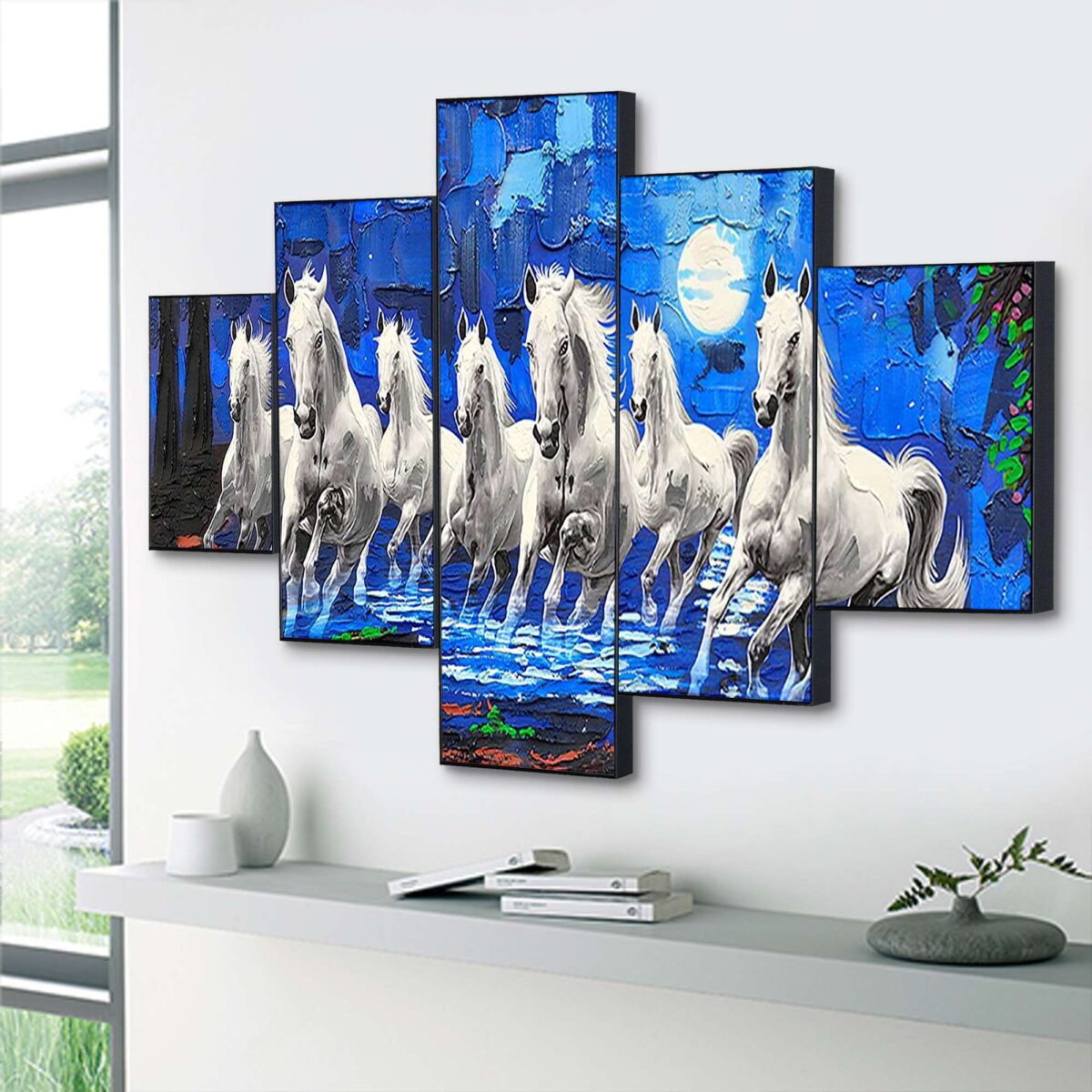 Set Of Five Framed Digital Wall Painting - Image 2