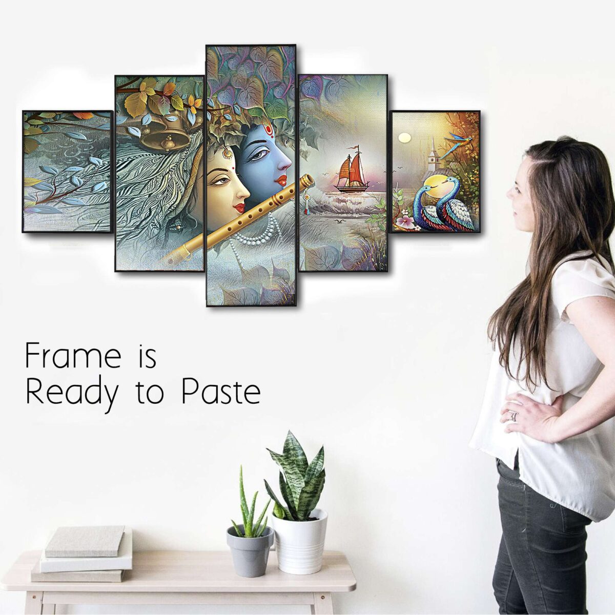 Set Of Five Framed Digital Wall Painting - Image 2