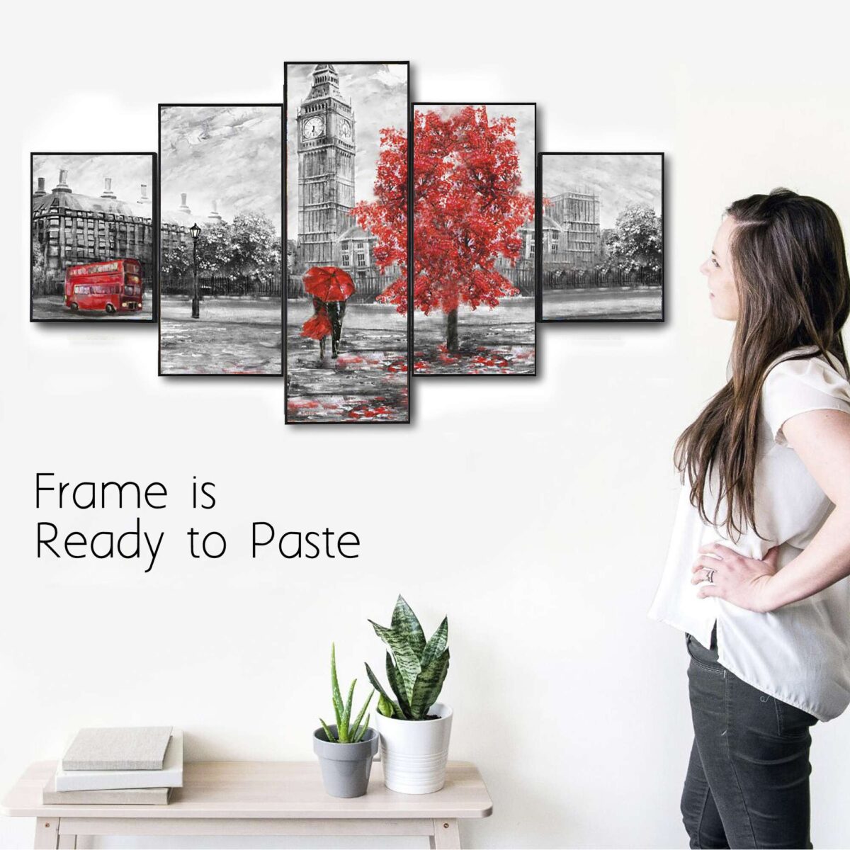 Set Of Five Framed Digital Wall Painting - Image 2