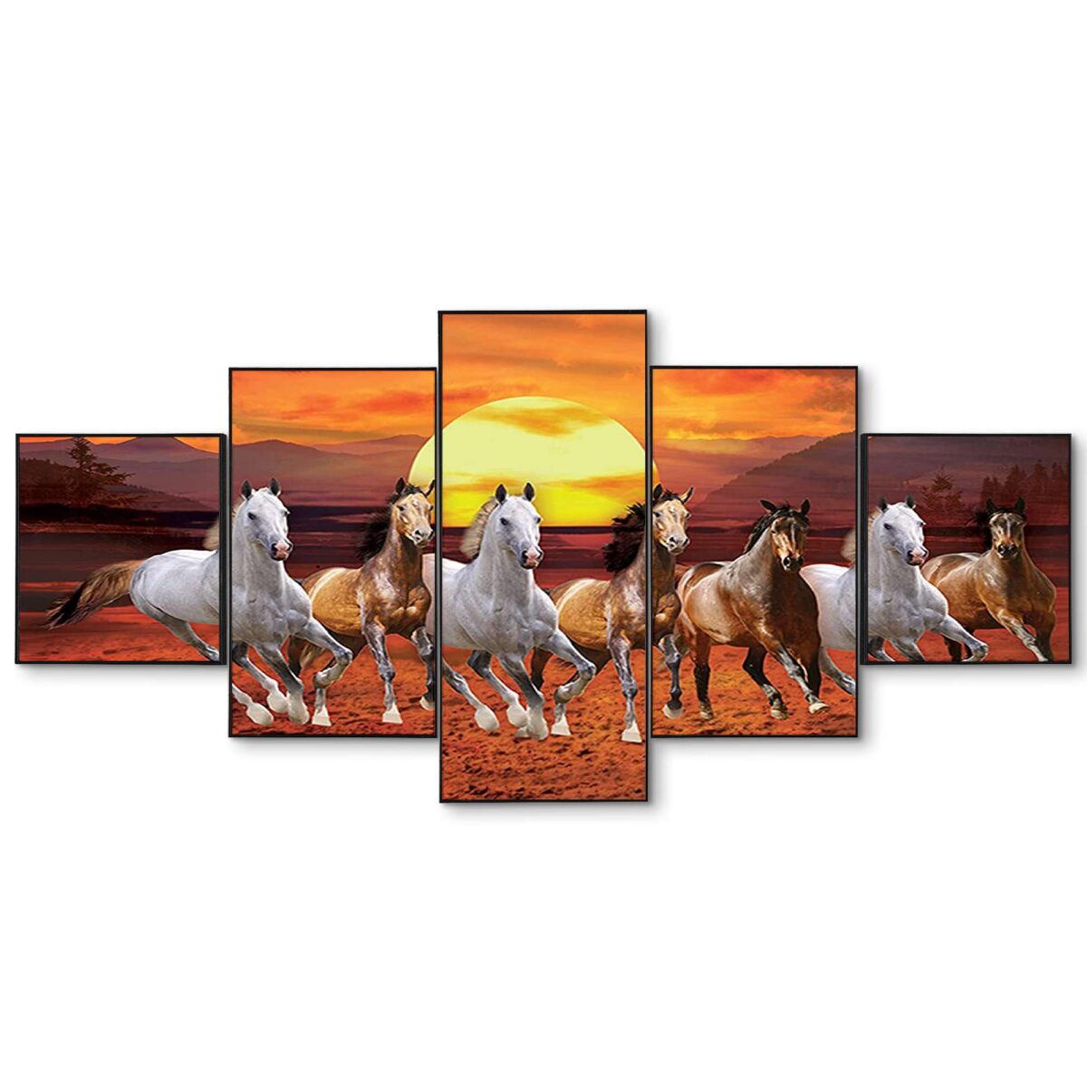 Set Of Five Framed Digital Wall Painting - Image 4