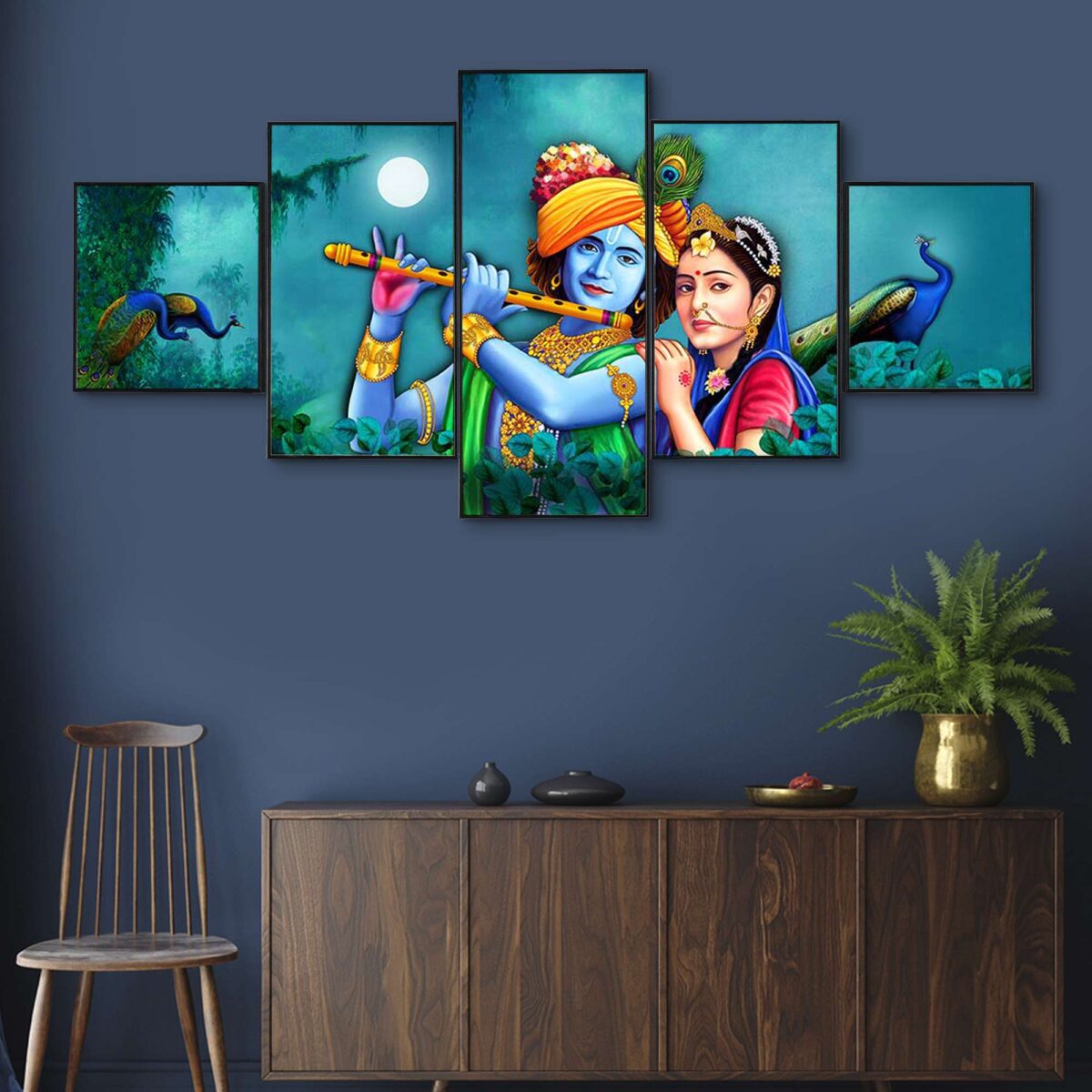 Set Of Five Framed Digital Wall Painting