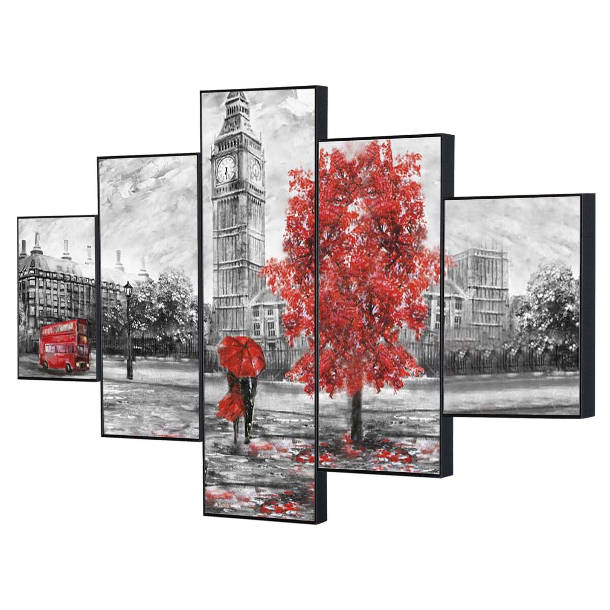 Set Of Five Framed Digital Wall Painting - Image 3