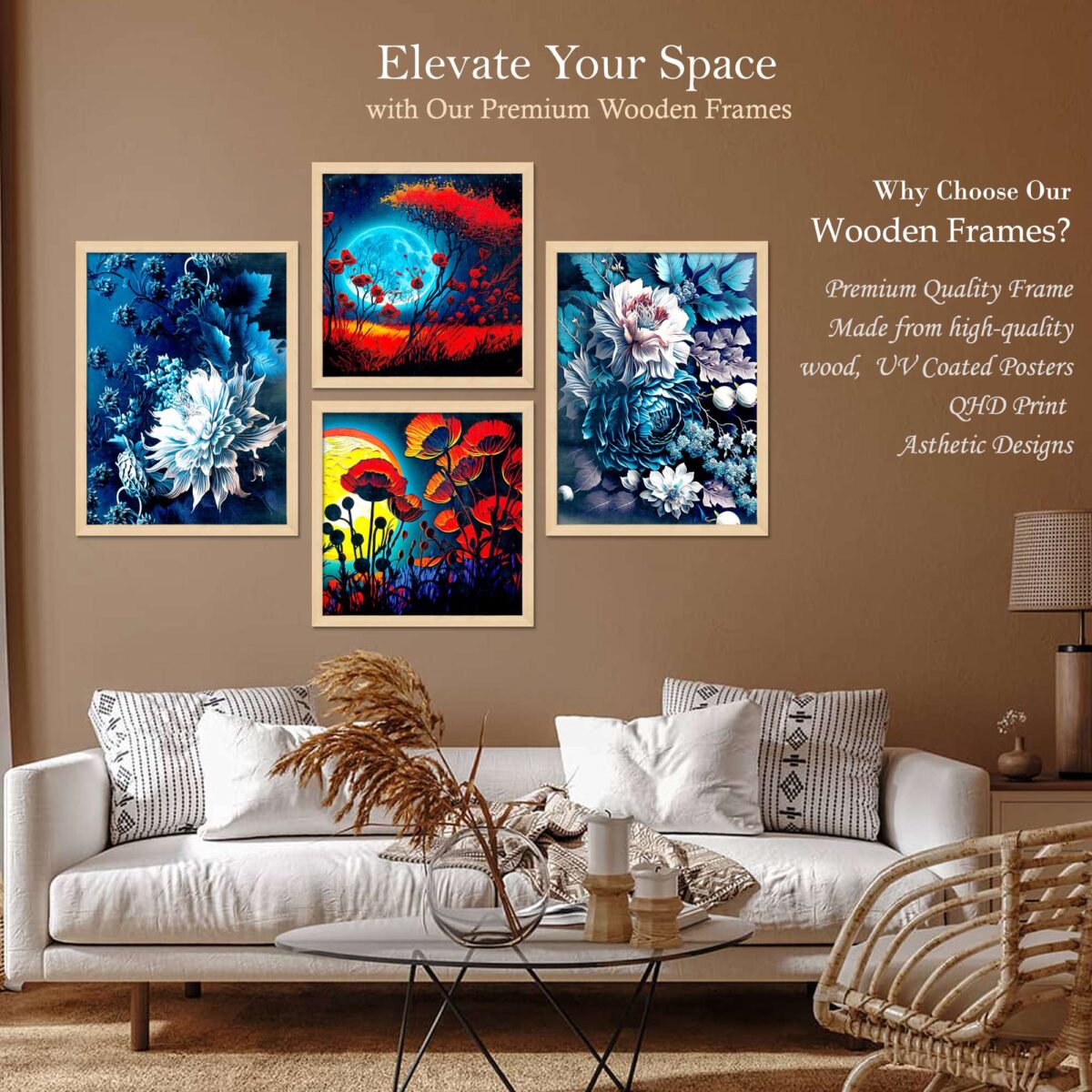 SET OF 4 DIGITAL WALL PAINTING - Image 2